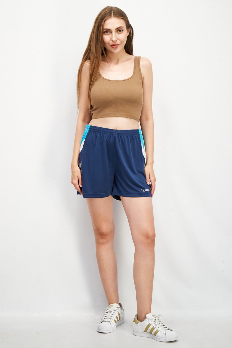 Hummel Women Sportswear Fit Training Shorts, Navy Blue Combo - Image 2